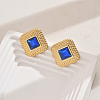 Stainless Steel Glass Stud Earrings XG9107-4-2