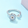 Rotatable Open Ring with Cubic Zirconia RJEW-Q776-02P-01-2