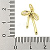 Bowknot Rack Plating Brass Micro Pave Clear Cubic Zirconia Pendants KK-U021-10G-01-3