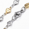 304 Stainless Steel Heart Link Chain Jewelry Sets SJEW-H103-02GP-4