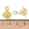 Rack Plating Brass Clear Cubic Zirconia Pendants KK-B078-07G18-2