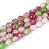 Natural Dyed White Jade Beads Strands G-T142-89E-4