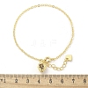 Brass Micro Pave Cubic Zirconia Charm Bracelets for Women BJEW-C083-11G-5