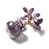 Natural Amethyst Chips Tree Decorations DJEW-Z007-02G-3