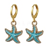 Starfish Enamel Leverback Earrings & Pendant Necklaces Sets SJEW-JS01297-4