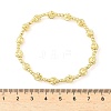 Brass Round Beaded Stretch Bracelets for Women Men BJEW-Z129-01G-3