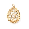 304 Stainless Steel Rhinestone Pendants STAS-E531-08G-1