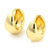 Brass Plain Dome Thick Hoop Earrings for Women EJEW-A026-02G-1