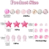 Pink Color Mixed Styles Glass Bead Sets DIY-YW0009-59-3