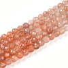 Natural Sunstone Beads Strands G-T141-67-5