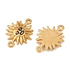 304 Stainless Steel Enamel Sun Connector Charms STAS-C150-08G-2