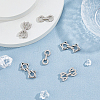 6Pcs 3 Styles Rack Plating Brass Micro Pave Clear Cubic Zirconia Fold Over Clasps KK-HS0001-02P-5