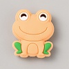 Frog Food Grade Eco-Friendly Silicone Focal Beads SIL-WH0006-29G-1