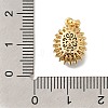 Brass Micro Pave Cubic Zirconia and Glass Pendants KK-K388-33G-3