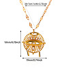 304 Stainless Steel Crystal Rhinestone Pendant Necklaces WG0BD1F-01-2