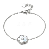 304 Stainless Steel Cable Chain Charm Bracelets for Women BJEW-U024-03P-02-4