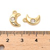 Brass Cubic Zirconia Charms KK-D300-05G-3