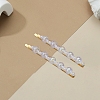 Plastic Pearl Beaded with Iron Alloy Hair Bobby Pin PW-WG2F8CA-03-1