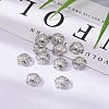 201 Stainless Steel 5-Petal Flower Filigree Fancy Bead Caps STAS-E088-01-6