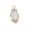 Brass Glass Charms LS-KK-U061-10G-03-1