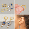 Brass Huggie Hoop Earring Findings KK-BC0005-28G-6