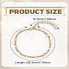 1Pc Stainless Steel Paperclip Chain Bracelets for Women BJEW-LP0002-24G-2