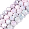 Anti-Tarnish Electroplate Glass Beads Strands EGLA-ZX010-8mm-06-1