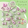 120G Electroplate Opaque Acrylic Beads OACR-SP0001-78B-3