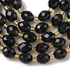Natural Black Onyx Beads Strands G-F809-A23-01-4