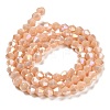 Opaque Solid Color Electroplate Glass Beads Strands EGLA-A039-P4mm-B06-2