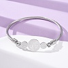 Religion 304 Stainless Steel Bangles for Women BJEW-K280-01P-2