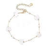 Natural Shell Beads Link Bracelets BJEW-JB13121-3