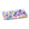 100Pcs 10 Colors Opaque Acrylic European Beads SACR-FS0001-51-7