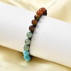 Adjustable Natural & Synthetic Mixed Gemstone Beads Braided Bead Bracelets for Men Women BJEW-L713-B05-1