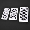 3 Sizes Triangle Food Grade Plastic Cookie Cutters Sets DIY-L057-06-3