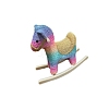 Plastic Racking Horse Miniature Ornaments PW-WG61F5C-02-1
