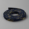 5M Japanese Printed Flower Cotton Ribbons OCOR-WH0089-25A-07-2