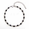 Simple Fashion Round Stainless Steel Beaded Bracelets for Women UG2742-9-1