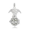 Silver Color Plated Brass Hollow Round Cage Pendants LS-KK-J248-05S-1