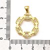 Rack Plating Brass Micro Pave Cubic Zirconia Pendants KK-L226-016G-3