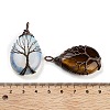 Mixed Gemstone Copper Wire Wrapped Tree Pendants FIND-A043-06-3