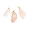 Natural Rose Quartz Pendants PALLOY-JF01048-03-1