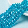 Crackle Glass Beads Strands CCG-Q001-8mm-06-1