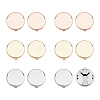 6 Pairs 3 Colors Brass Cufflink Settings FIND-FH0010-31-1