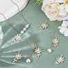 8Pcs 2 Colors Brass Micro Pave Clear Cubic Zirconia Pendants FIND-PH0021-01-5
