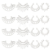 DICOSMETIC 16Pcs 4 Style 201 Stainless Steel Laser Cut Pendants STAS-DC0005-47-1