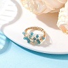Natural Gemstone Finger Rings RJEW-TA00221-4