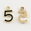 Light Gold Tone Alloy Enamel Pendants ENAM-R024-28-1