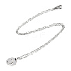 Non-Tarnish 201 Stainless Steel Initial Pendants Necklaces NJEW-S069-TN507-C-1