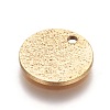 Ion Plating(IP) 304 Stainless Steel Textured Pendants STAS-I098-01-10mm-G-2